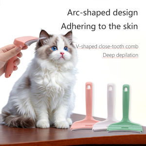 Peine para Eliminar Pelo de Mascotas de Acero Inoxidable Ecológico con Logotipo Personalizado de Fábrica 2026, Cuchilla Curva para Perros y Gatos - Herramientas de Aseo - Product Image 3