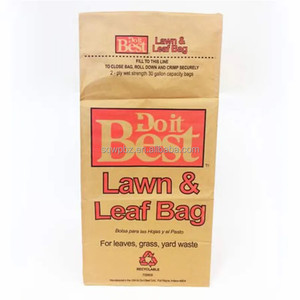 Sacchetti di Carta Kraft Marrone Grandi, Pieghevoli, Resistenti allo Strappo, Biodegradabili, con Cordoncino, per Rifiuti Domestici, Giardino, <span class=keywords><strong>Foglie</strong></span>, con Stampa Logo Personalizzata - Product Image 5