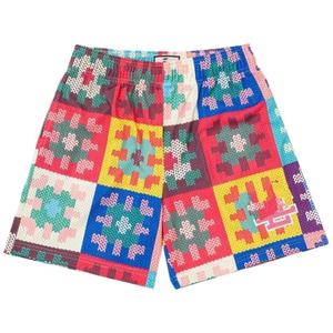 กางเกงขาสั้นผู้ชายเอวสูงผ้าตาข่าย ดีไซน์เนอร์ ซับในตาข่าย ระบายอากาศ ลายพิมพ์ซับลิเมชั่นทั้งตัว สำหรับฤดูร้อน สไตล์ฮ็อตชอร์ต แนวสตรีท - Product Image 4