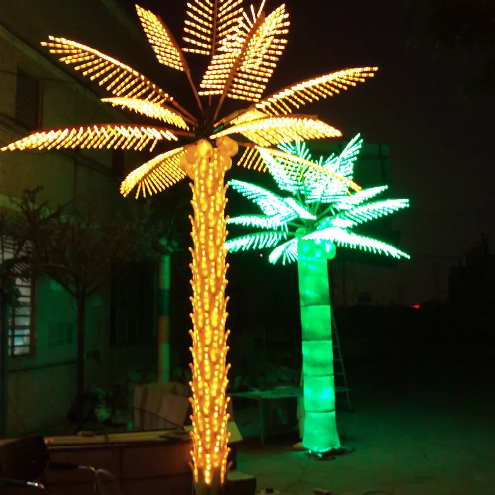 Garden wedding christmas party outdoor indoor decoration artificial home gold palm lamp tree life