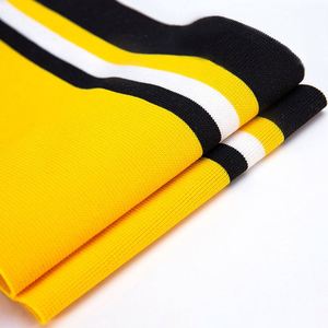 Bán Sỉ Vải Dệt Kim Sọc Dệt Kim Tùy Chỉnh Co Giãn 95% Polyester 5% Spandex Cổ Áo Và Cổ Tay Áo Thể Thao Dệt Kim Hoddie - Product Image 5