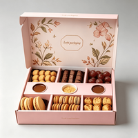 Boîte alimentaire personnalisée unique rose de qualité alimentaire pour restaurant, bento, livraison, plats à emporter, fête, plateau de dégustation de chocolat, plateau de déjeuner