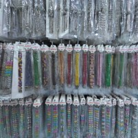 Fournisseur de bijoux plaqués or CM, bracelet en zircon couleur or blanc, design tendance, pierre en forme de cœur colorée, goutte d'eau, bracelet pour femme
