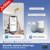 Ventilateur de plafond 1stshine de 48 pouces, écologique, de qualité commerciale, personnalisable OEM/ODM, à économie d'énergie, exquis, avec éclairage LED