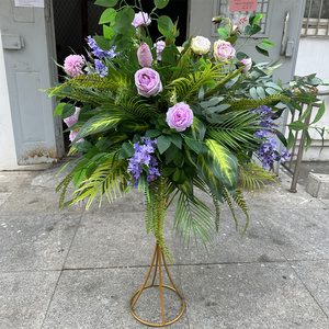 Ifg rừng phong cách centerpieces lụa tăng cây xanh hoa nhân tạo bóng cho đám cưới - Product Image 1