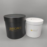 Boîte cylindrique en papier recyclé de qualité supérieure avec logo de marque, personnalisable, pour emballage cadeau et fleurs