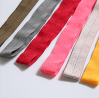 Bande élastique personnalisée à la taille, poignets de vêtements réguliers avec design gaufré plié, technique de broderie, prix de gros