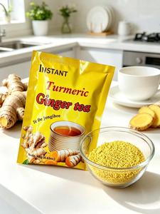 Thé instantané au gingembre <span class=keywords><strong>et</strong></span> au curcuma, naturel, à base de plantes, <span class=keywords><strong>sain</strong></span>, sachet de 18 g, boîte de 20 sachets - Product Image 2