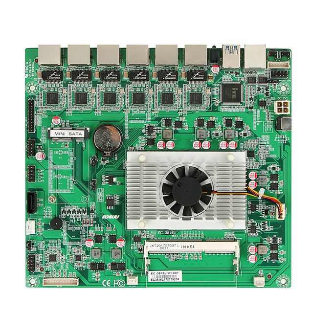 ECSUU 6 Intel WG-I211.10/100/1000M Ethernet LAN Ports Supported Intel Celeron 3865U Multi-network Industrial Motherboard