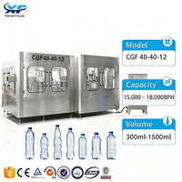 Ligne complète de remplissage d'eau minérale en bouteilles PET 18000BPH pour usine de production d'eau potable