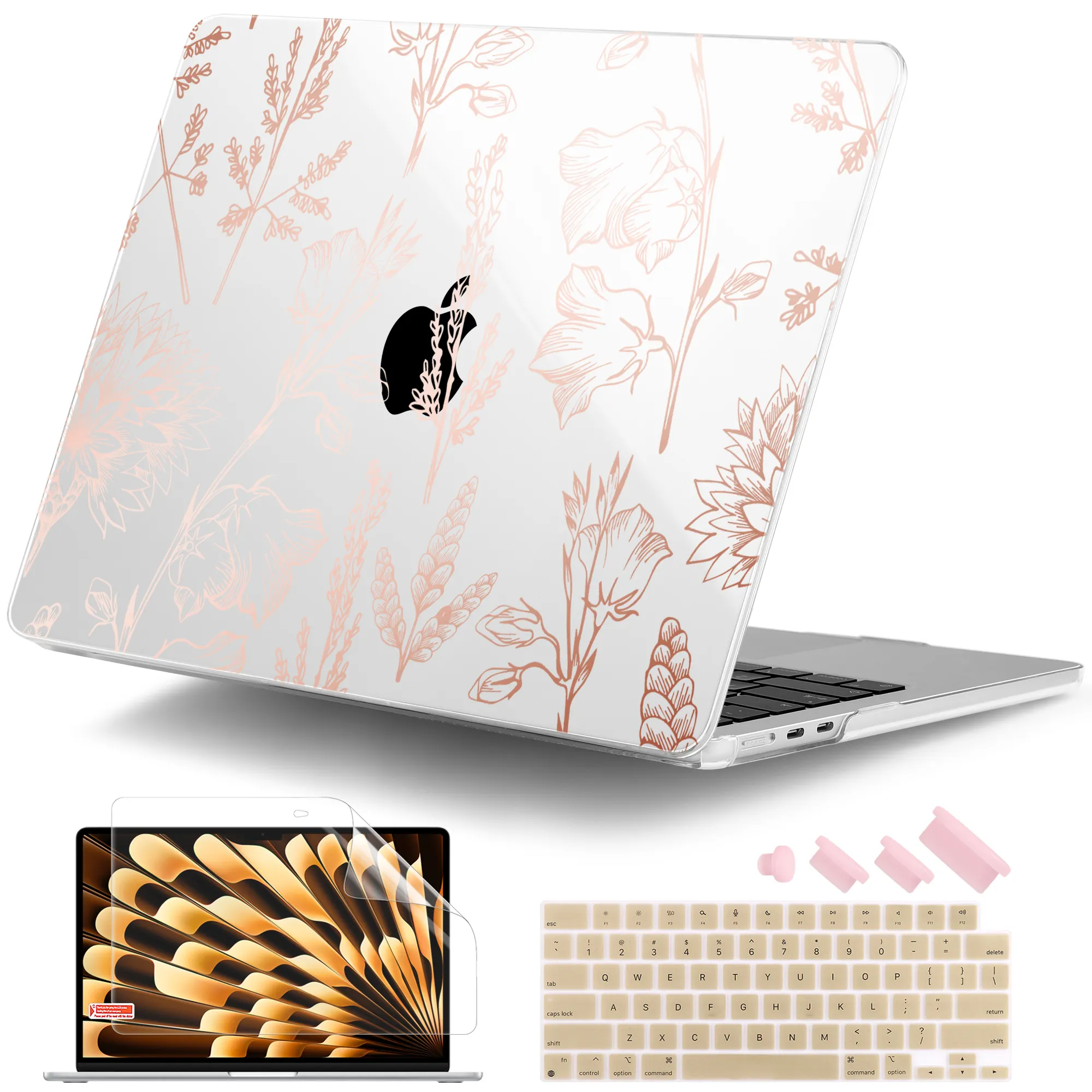 New phong cách mới nhất cho macbook không khí 15 inch 2023 pha lê trong suốt UV in trường hợp rõ ràng cho MacBook với M2 chip Bìa