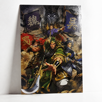 Affiches d'art personnalisées numériques 3D avec vernis UV en relief, illustrant le roman chinois Les Trois Royaumes, style anime, en relief, par Artist Alley