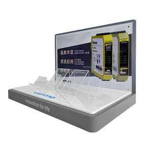 Support d'affichage multifonctionnel moderne 3+3 avec panneau magnétique détachable, base épaisse, banque d'alimentation, support transparent, électronique - Product Image 1