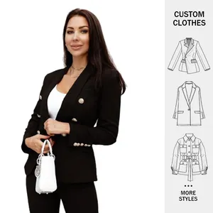 Oem Women Blazer CS 2022 Femme Pour Veste Vetement Custom Ropa De Mujer Para Chaqueta Formal Jacket Casual Suit Set For Lady