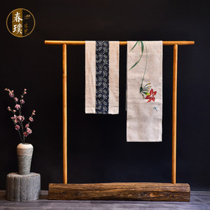 Perchero de Madera Maciza de Estilo Chino Nuevo, Perchero de Olmo Antiguo para Dormitorio, Organizador de Ropa - Product Image 3