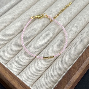 2MM Tiny Crystal Bead <b>Bracelet</b> Handmade Jewelry Natural Stone Fashion Dainty Semi-Precious Stone <b>Beaded</b> <b>Bracelets</b> for Women - Product Image 4