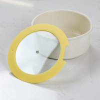 Couvercle en verre trempé en silicone de qualité alimentaire résistant aux hautes températures et aux brûlures