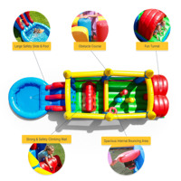 Structure gonflable robuste en PVC, combo château gonflable et parcours d'obstacles pour extérieur, fêtes et entreprises de location