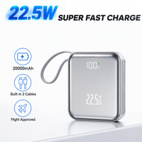 Hochwertige Dual-Line Tragbare Powerbank 10000mAh Schnellladung PD 22,5W Digitale Anzeige Mini-Powerbanks