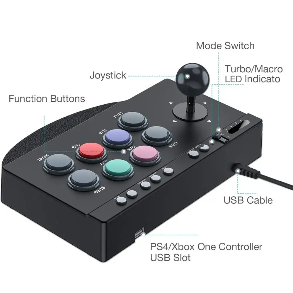 PXN 0082 Harga Terbaik Joystick Arcade untuk PS4, Xbox One, Switch, PC