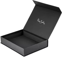 Negro mate de lujo con caja de embalaje UV Spo brillante Caja de regalo magnética con tapa