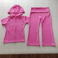 Ensemble de vêtements Y2K pour femmes avec logo personnalisé en strass, streetwear, ensembles de yoga, veste à capuche et pantalon capri pliable pour femmes