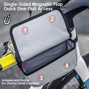 Sac de guidon de <span class=keywords><strong>vélo</strong></span> à écran tactile sensible, étanche, avec pare-soleil, pour téléphone portable, sacoche avant de cyclisme, très bien noté - Product Image 5