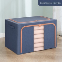Boîte de rangement en gros avec couvercle pliable, boîte d'organisation multifonctionnelle en tissu transparent