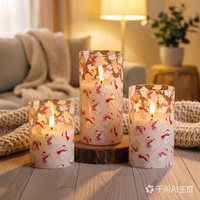 Bougie pilier LED artisanale écologique à piles Meimei avec effet flamme 3D, télécommande, décoration de Noël pour la maison