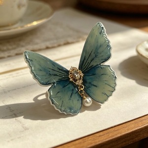 Exquisite rhinestone butterfly hair <b>clip</b>, side <b>clip</b>, elegant hairpin for women, 2025 new style, high-end duckbill <b>clip</b> head - Product Image 2