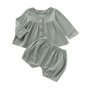Ensembles de vêtements pour enfants, pantalons décontractés en coton pour bébés filles, style ample, jolis ensembles fabriqués en Chine - Product Image 1