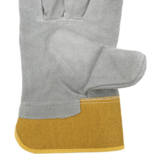Alta calidad 10,5 pulgadas hombres AB grado Anti-Corte PPE Buffalo cuero de vaca Split construcción Rigger trabajo guantes de seguridad - Product Image 4