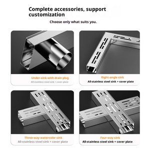 Drenaje de Piso de Acero Inoxidable 201 304 316 para Baño, Balcón/Patio, Anticorrosión, Ligero, Tamaño Personalizado, Canal de Drenaje - Product Image 2