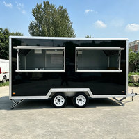 Camion de restauration et remorque standard chinois avec vitrine à gâteaux, équipement de cuisine complet, brûleur à churros en acier inoxydable, certifié UKCA DOT