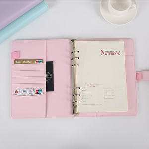 Vente en gros Macaron style Filofax <span class=keywords><strong>classeur</strong></span> 6 anneaux en cuir PU carnet à spirale planificateur Agenda organisateur avec reliure à feuilles mobiles - Product Image 4