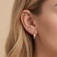 Vente en gros usine HOVANCI Zesenlin Boucles d'oreilles clip vintage en acier inoxydable pour cartilage d'oreille, style chandelier, pour femme