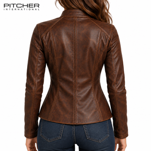 Chaqueta de Piel de Oveja para Mujer al por Mayor para Minoristas Estadounidenses, Chaqueta de Piel de Oveja Genuina para Mujer OEM - Product Image 4