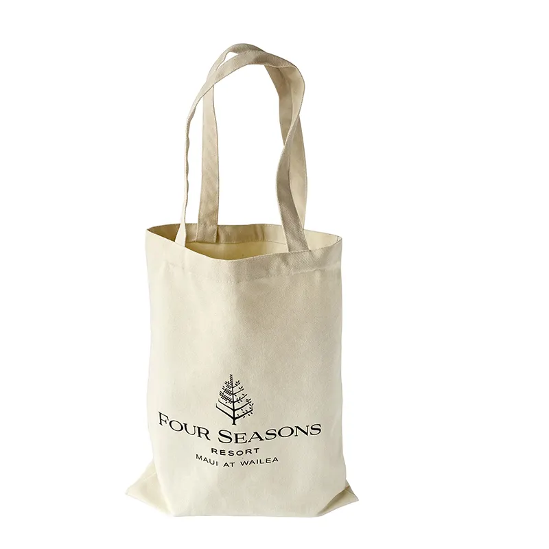 Bolsa de algodón económica con logotipo personalizado, bolsa de mano ligera, reutilizable, de tela para compras