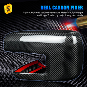 Accessoires en fibre de carbone ShaSha pour <span class=keywords><strong>voiture</strong></span>, couvre-rétroviseur pour Ford F1-50 2021 2022 2023 2024 2025, accessoires automobiles - Product Image 4