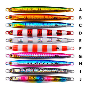 New Luminous <strong>Metal</strong> Lead Jigging Fishing Lure Long Shot Speed Sinking Hard Bait for Salmon Sea Bass Tilapia Bream Available 10g