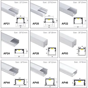 Angolo quadrato 45 90 gradi led profilo in alluminio led 3m 12mm 17mm 2835 nero per canale scale pavimento in cartongesso