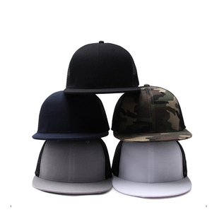 Casquette de Camionneur Décontracté Solide Snapback Maille Casquettes Visière Plate Acrylique Mech Chapeau Chapeaux - Product Image 1