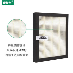 เครื่องฟอกอากาศในรถยนต์สีเขียว รุ่น Green Innovation พร้อมไส้กรอง H13 Hepa ใยไฟเบอร์ความหนาแน่นสูง ความต้านทานต่ำ ปรับขนาดได้ตามต้องการ - Product Image 1