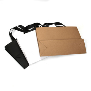 Bolsa <span class=keywords><strong>de</strong></span> <span class=keywords><strong>papel</strong></span> kraft para compras <span class=keywords><strong>de</strong></span> comida, personalizada, color blanco y marrón, con mango, con tu logotipo, venta al <span class=keywords><strong>por</strong></span> <span class=keywords><strong>mayor</strong></span> - Product Image 4