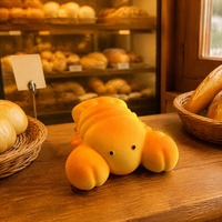 Mainan Lobster Squishy Squeeze, Simulasi Makanan PU, Lambat Mengembang, untuk Dekorasi Meja, Souvenir Pesta