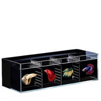 Aquarium pour poissons Betta thaïlandais ultra-transparent, plusieurs compartiments, filtration arrière, pas de changement d'eau requis, design compact et écologique