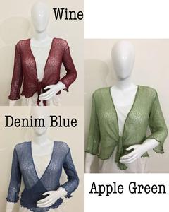 Phụ Nữ Quần Áo Độc Quyền V Cổ Bọc-up Top Ikat Bali Đan Mô Hình Mới Bali nhún vai Bolero Cardigan Cộng Với Kích Thước Ngắn OEM Cung Cấp - Product Image 3