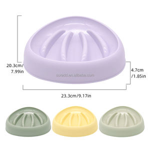 Mangkuk anjing pengumpan lambat bentuk desain cangkang, piring makan lambat PP Premium naik tidak licin - Product Image 2