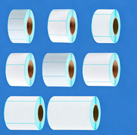 Étiquettes adhésives personnalisées en papier thermique direct imperméable 4x2-8 pouces pour l'expédition et l'utilisation en entrepôt