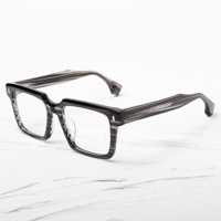 Étui à lunettes JMM79RX de haute qualité, vintage, rectangulaire, avec logo personnalisé, en acétate, unisexe, fait main, à monture épaisse, léger et écologique